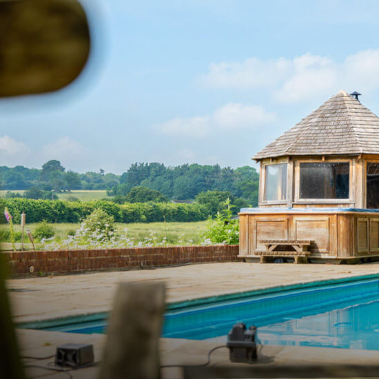 ...and the outdoor pool