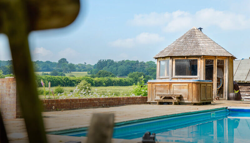 ...and the outdoor pool
